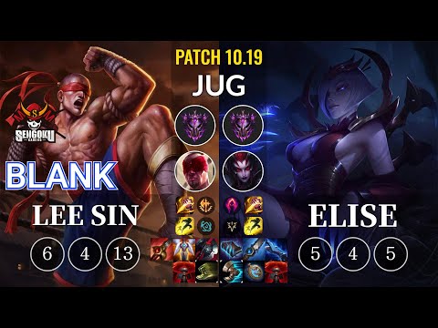 SG Blank Lee Sin vs Elise Jungle - KR Patch 10.19