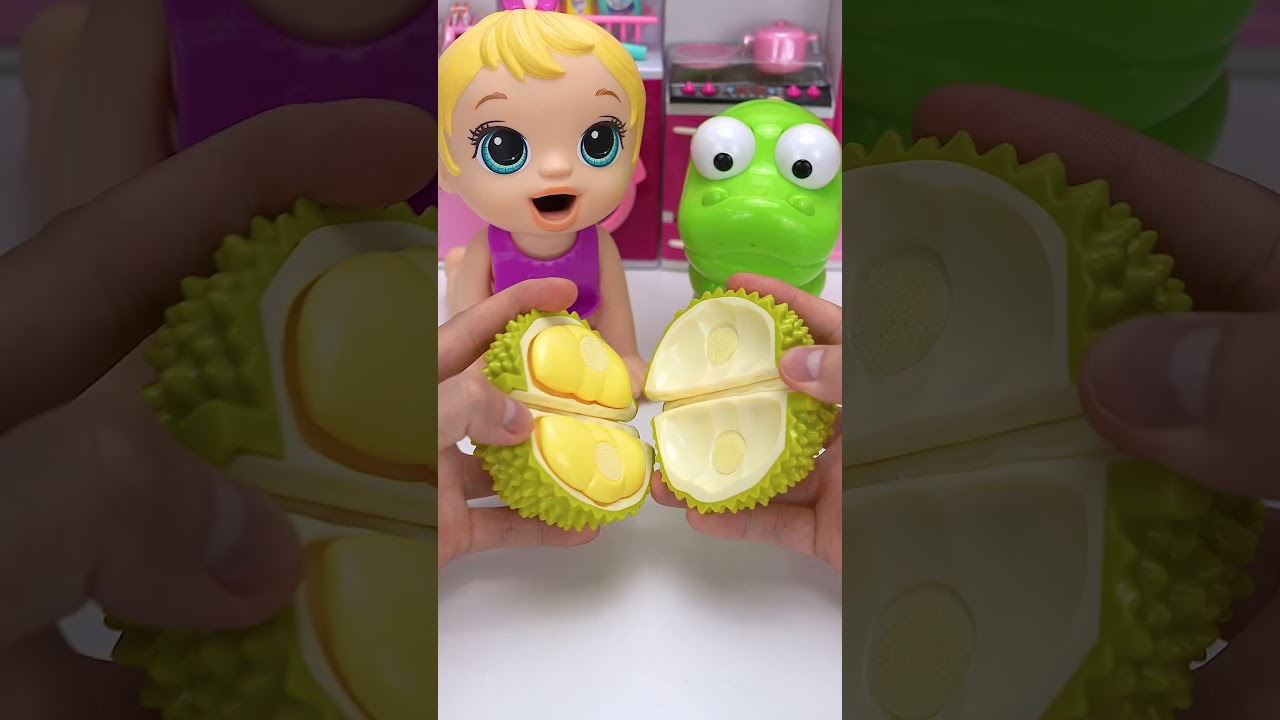 Satisfying Minie Mouse and Pororo Eat Durian Set Toys | ASMR Unboxing with Bonnie