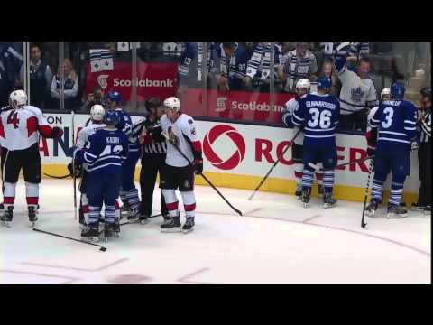 Colton Orr's BIG Hit on Patrick Wiercioch - Oct 5th 2013 (HD)