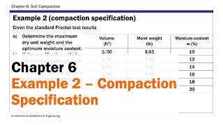 Chapter 6 Soil Compaction - Example 2 (Compaction Specification)