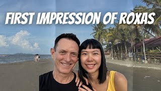 FIRST IMPRESSION OF BEACH TOWN ROXAS CITY PHILIPPINES