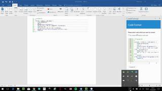 Code Format in Word