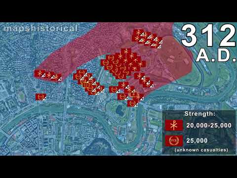 Battle of the Milvian Bridge in 1 minute using Google Earth