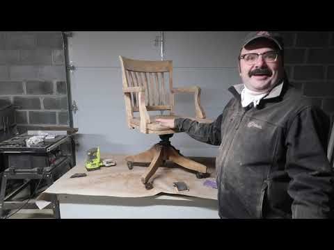 Antique desk chair refinish