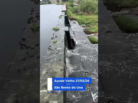 APÓS CHUVA, AÇUDE VELHO DE SÃO BENTO DO UNA VOLTA A VERTER 27.03.26