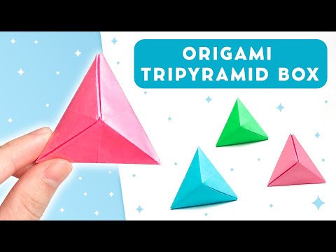 Origami Paper Tripyramid Box | How to Make a Paper Tripyramid Box | CXC Origami