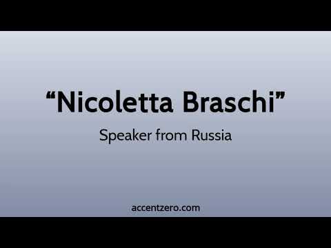 Pronounce "Nicoletta Braschi" - Russian accent vs. native U.S.