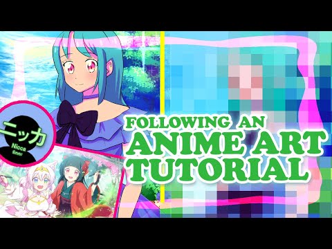 FOLLOWING AN ANIME ART TUTORIAL - Viga's Art Room