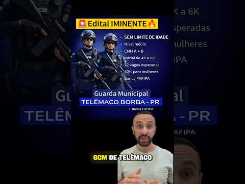 EDITAL GCM Telêmaco Borba - Paraná