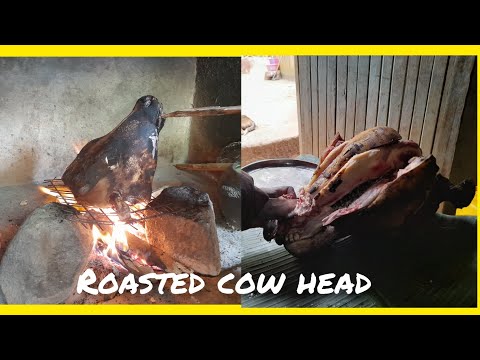 Roast and Cook Cow Head in Kenya Africa