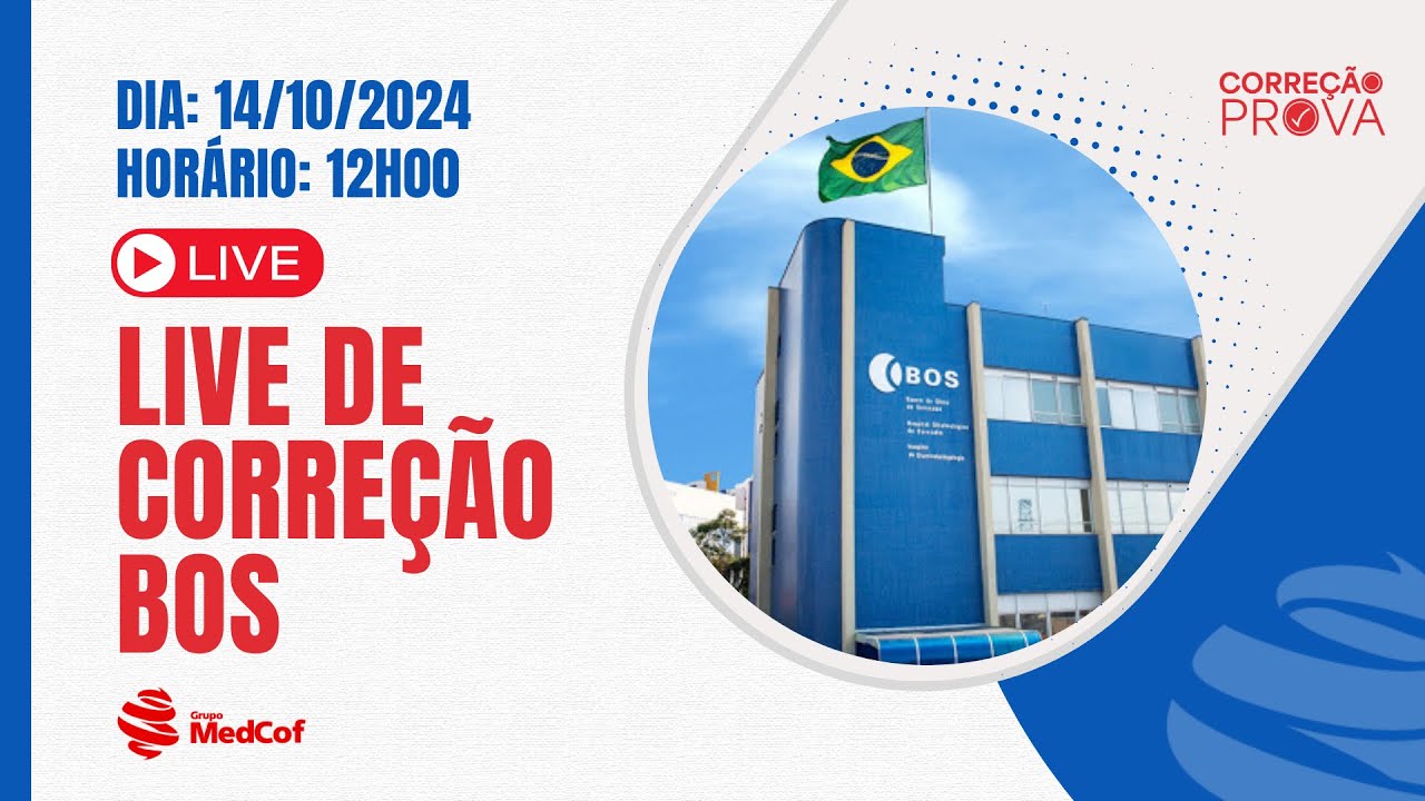 Gabarito Residência Médica BOS 2025 - Correção Pós-Prova - Ao Vivo