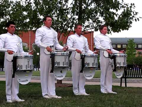 Phantom Regiment 2010 Drumline Snares lot warmup 11 -- Quarterfinals