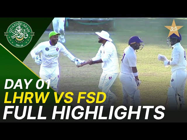 Full Highlights | Lahore Whites vs Faisalabad | Day 1 | Quaid-e-Azam Trophy 2025-26 | M2P1K