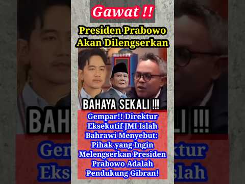 Direktur Eksekutif JMI:  Pihak yang Ingin Melengserkan Presiden Prabowo Adalah Pendukung Gibran!