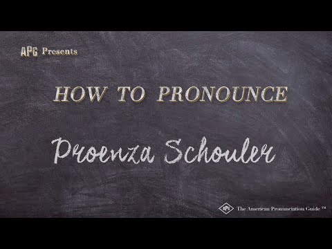 How to Pronounce Proenza Schouler (Real Life Examples!)