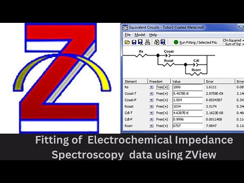 Fitting of Equivalent Circuit for Electrochemical Impedance Spectroscopy data using ZView 4 software