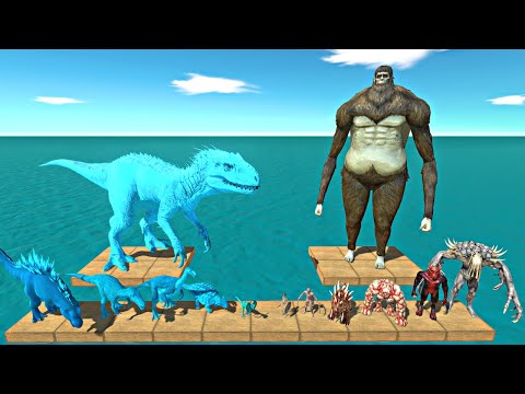 Ice Dinosaur Revolt | Ice Dinosaurs vs Infernals + Beast Titan - Animal Revolt Battle Simulator