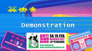 #Antisiko 2022: Demonstration vom Münchner Karlplatz zum Marienplatz am 19.2.2022