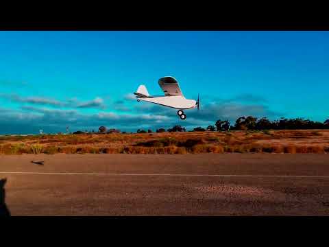Maiden flight of Flite Test Simple Cub build