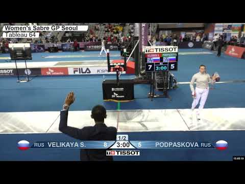 2019 468 T64 32 F S Individual Seoul KOR GP RED PODPASKOVA RUS vs VELIKAYA RUS