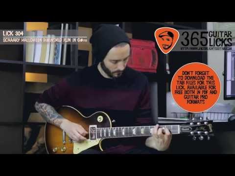 Lick 304/365 - Scaaary Halloween Diminished Run in G#m | 365 Guitar Licks Project