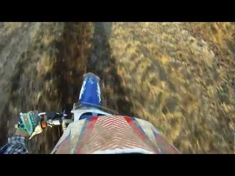 ripping the 250 2stroke in the field