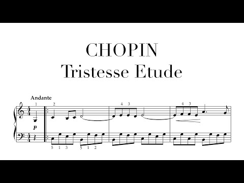 Chopin: Tristesse Etude - Easy Arrangement