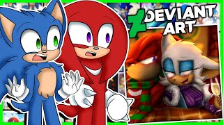Movie Sonic And Movie Knuckles Visit DeviantArt - KNUCKLES X ROUGE!