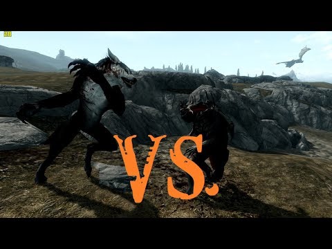Skyrim A.I. - Battle Werewolves Vs. Vampire Lords