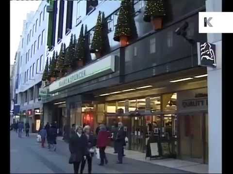 1990s London, Christmas Winter Sale Shoppers, Oxford Street
