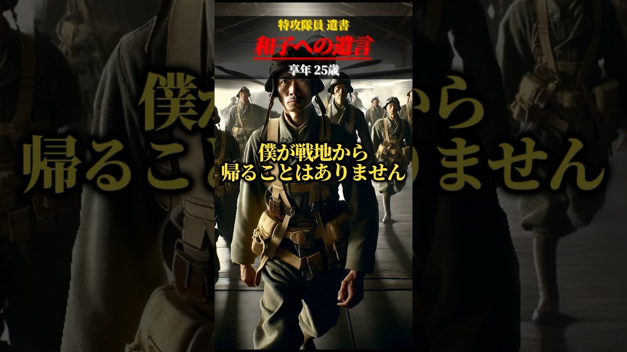 【特攻隊員の手紙】妻と息子を残して戦う日本兵の気持ちを想像すると涙が止まりません…。 #海外の反応  #名言  #雑学