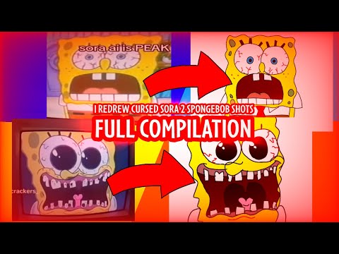 I Redrew CURSED Sora 2 Spongebob shots [FULL COMPILATION]