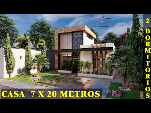 Casa de 7x15 metros | Modern House | CASA DOBLE ALTURA | LOFT