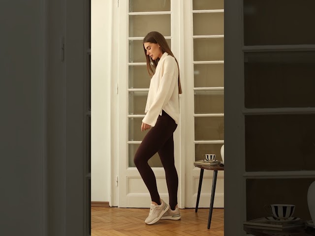 Чоботи жіночі шкіряні байка хутро 592641 Чорний Лосини жіночі стрейчеві 594418 Шоколадні