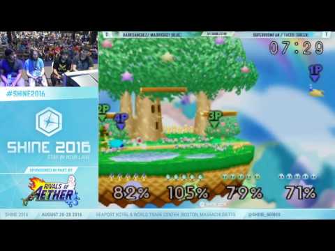 Shine 2016 - SuperBoomFan/Tacos vs Madrush21/BarkSanchez SSB64 Doubles