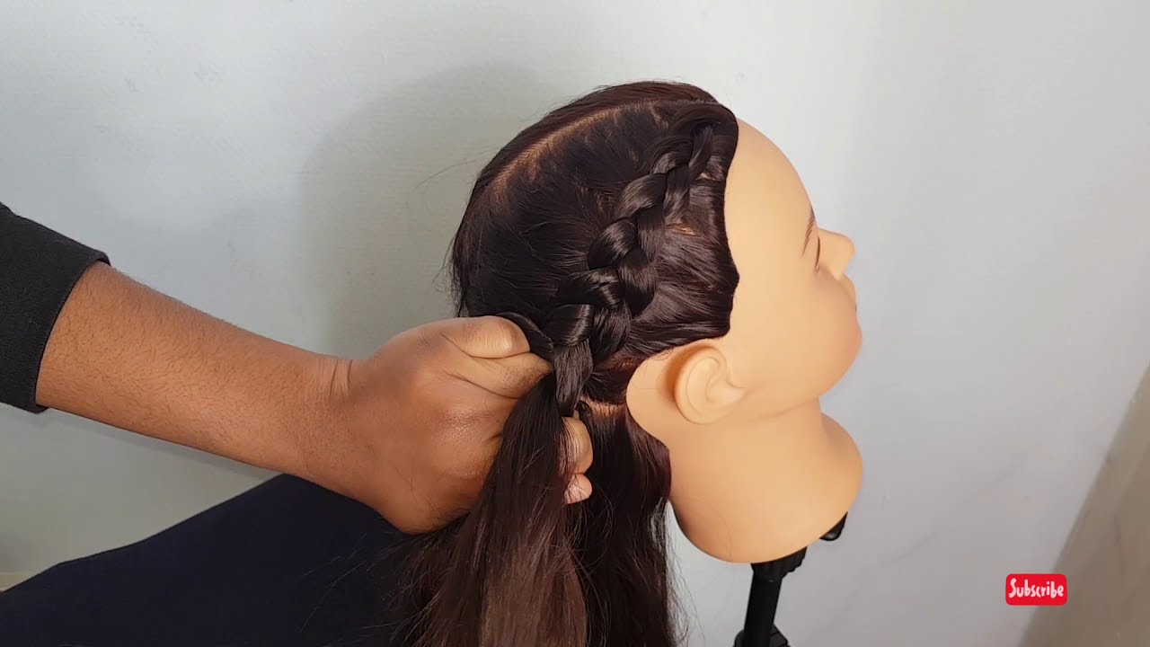 Tuto tresse collée facile à faire ( Étape facile)