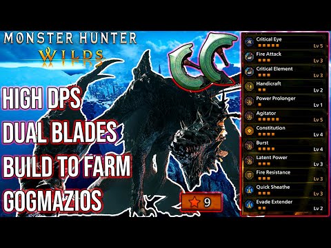 MH Wilds Dual Blades build to farm GOGMAZIOS | Full Hunt Walkthrough | Fire Element |