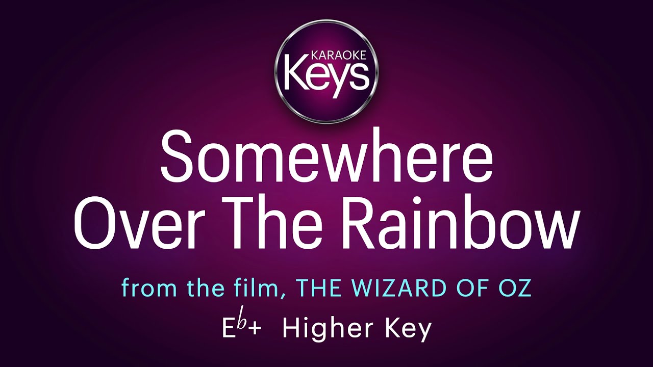 Somewhere Over The Rainbow ..... Eb+ Higher Key ..... Karaoke Piano with Lyrics