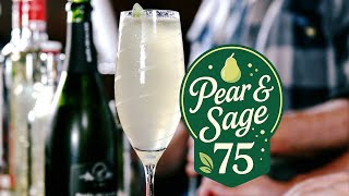 Pear and Sage 75 — Elegant Champagne Cocktail