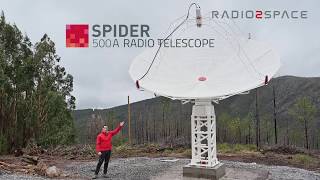 SPIDER 500A radio telescope installed in Porto da Balsa radio astronomy station