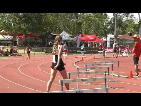 Girls U13 200m Hurdles Timed Final 1: 2023-24 State Track and Field Championships