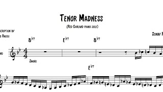 Music video thumbnail preview for Tenor Madness - Red Garland - Jazz piano transcription by Red Garland Trio