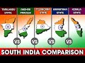 Tamilnadu Vs Andhra Pradesh Vs Karnataka Vs Telangana Vs Kerala Comparison South Indian States