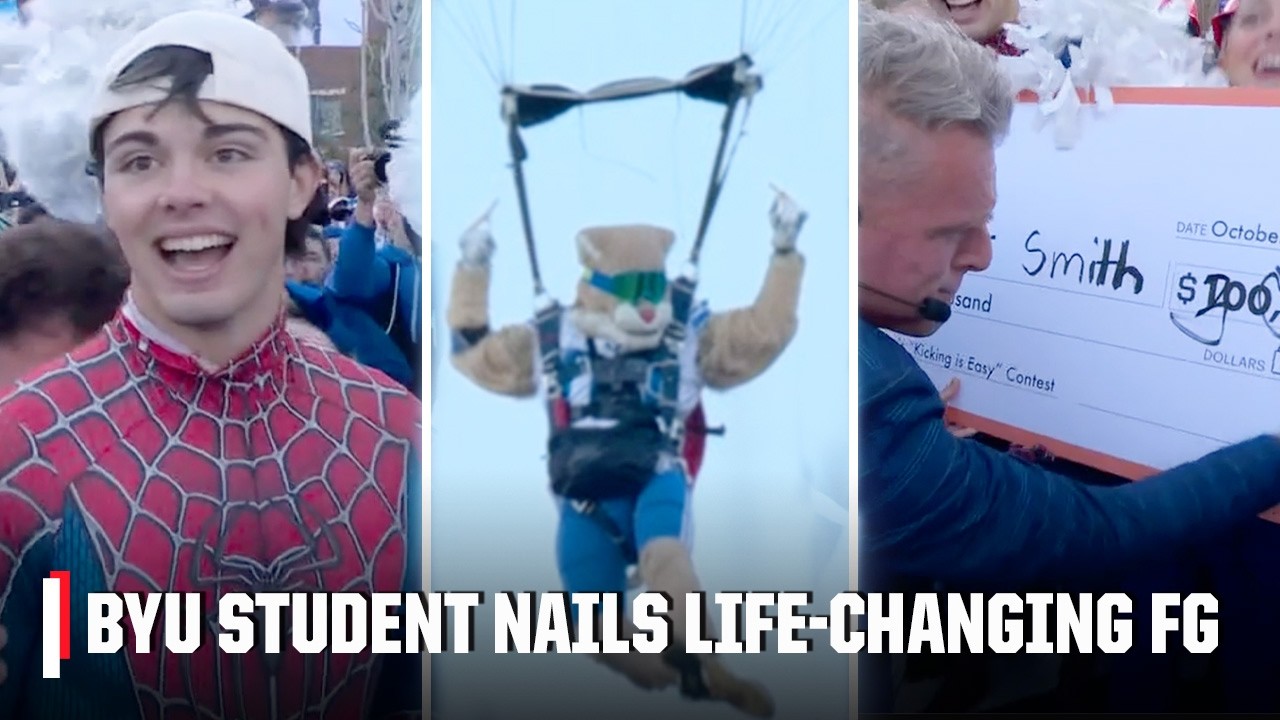 A LIFE-CHANGING KICK 🏈 SPIDER-MAN DRILLS FG FOR $3M 🏈🕷️ | College GameDay