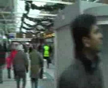 Seetha aand Arun in Leeds busstop