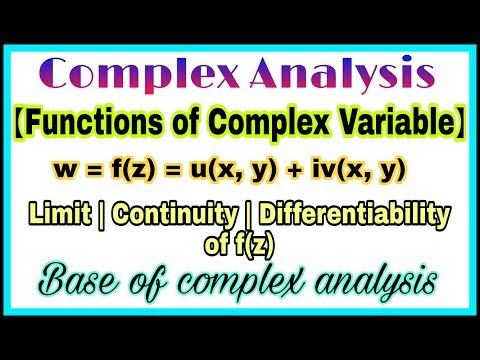 ◆Functions of complex variable | Complex variable functions | complex analysis Video