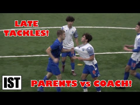HARD Fought MATCH to QUALIFY!!  Parents vs Coach as TACKLES FLY!