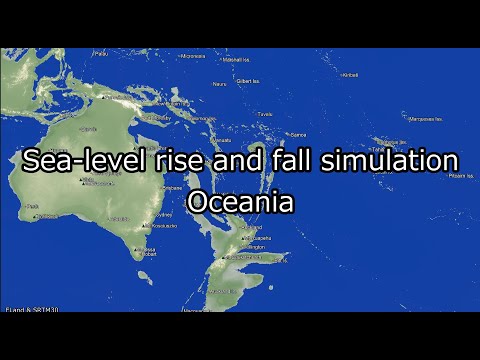 【Map】Sea Level rise and fall Simulation - Oceania