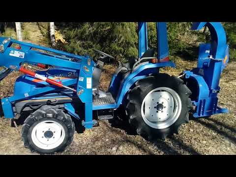 Kompakttraktor iseki tf21 and Wood chiper