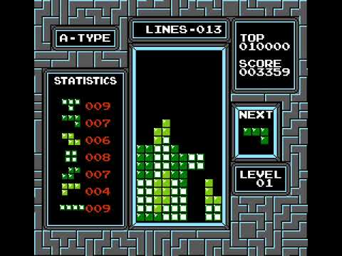 Tetris (NES) port | gameplay session for A-Type and B-Type modes 🎮